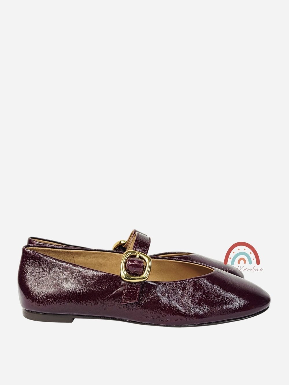 New! Madewell The Remy Mary Jane Flat in Leather Deep Plum 7.5 - Picture 5 of 16